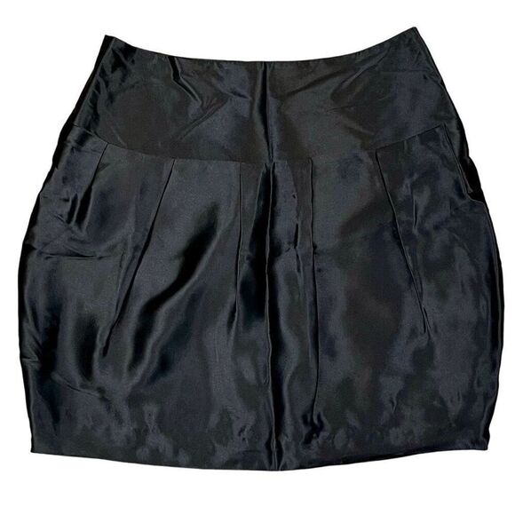Pink Tartan Black 100% Silk Pleated Mini Skirt 6 - Picture 1 of 7